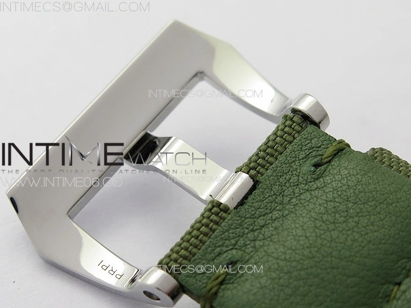 PAM606 Q "Hong Kong" HWF Black Dial on Green Nylon Strap P.3000 Super Clone